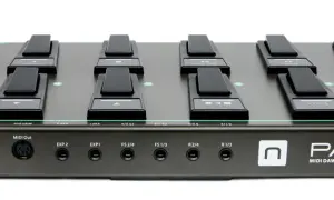 Der Nektar Pacer ist ein MIDI-Fußschalter-Controller mit vielen Pedalen und Reglern für Musikproduktionen.