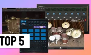 Top 5 virtuelle Drum-Kits: Mododrum, Drum Pro, Sean Pandy Drums und MT Power Drum Kit 2 zeigen die Vielfalt an drum samples.