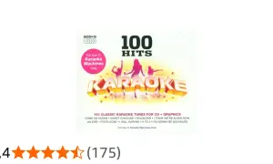 CD-Hülle mit "100 Hits Karaoke" und Silhouetten von Sängerinnen. Perfekt für deine nächste Karaoke-Party!