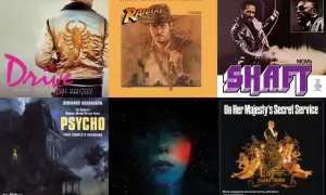 Soundtracks von "Drive", "Raiders of the Lost Ark", "Shaft", "Psycho", "Under the Skin" und "On Her Majesty's Secret Service" – eine Auswahl der 100 besten Filmmusik.