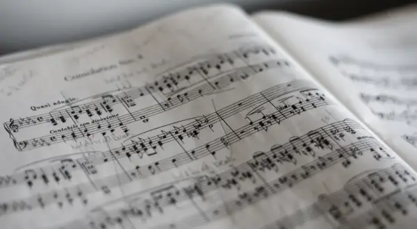 Notenblatt mit klassischer Musik, die an englische Lieder erinnert, die jeder kennt.