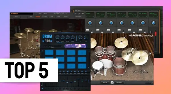 Top 5 virtuelle Drum-Kits: Mododrum, Drum Pro, Sean Pandy Drums und MT Power Drum Kit 2 zeigen die Vielfalt an drum samples.