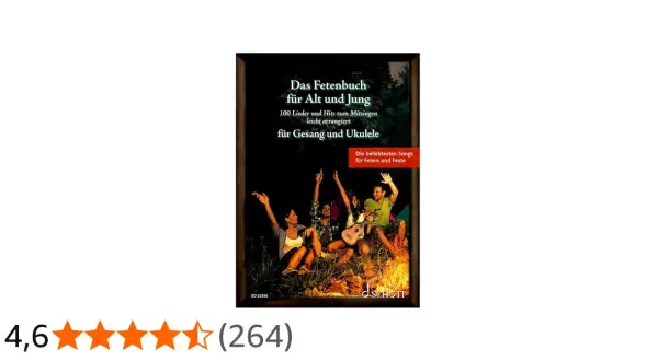 Das Fetenbuch für Alt und Jung: 100 Lieder und Hits zum Mitsingen, leicht arrangiert für Gesang und Ukulele. Perfekt für Feiern und Feste mit alten Liedern zum Mitsingen.