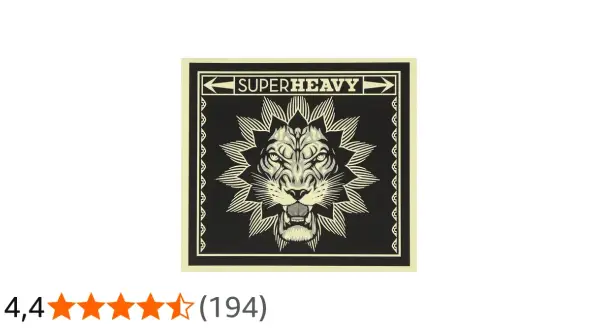 Superheavy Logo mit Löwenkopf, inspiriert von Mick Jaggers Band.
