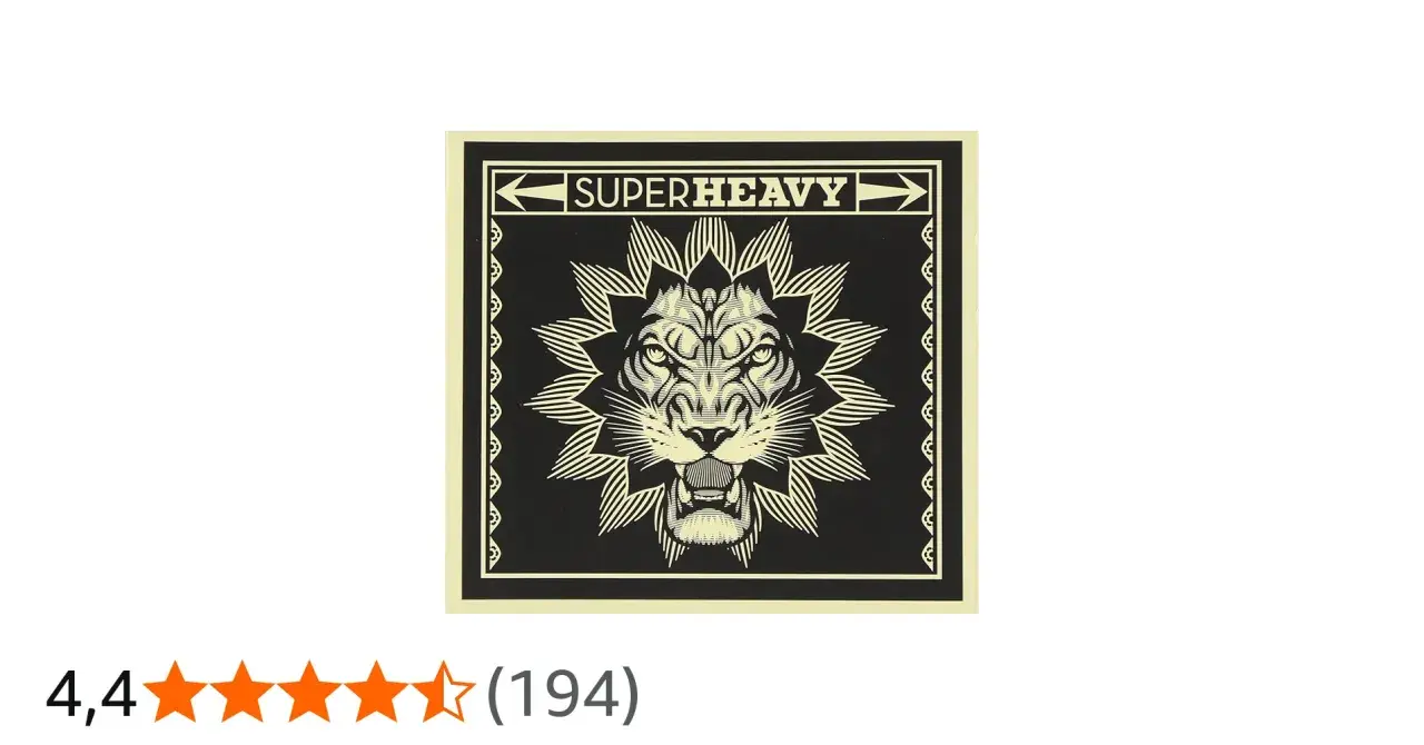 Superheavy Logo mit Löwenkopf, inspiriert von Mick Jaggers Band.