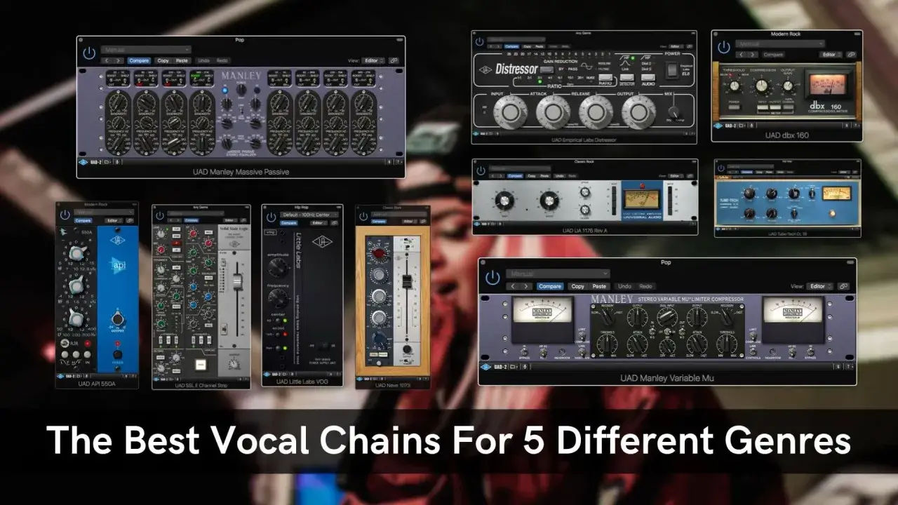 UAD-Plugins für Gesang: Massive Passive, Distressor, dbx 160, API 550A, SSL E, Little Labs VOG, UA 1176, Tube-Tech CL 18, Manley Variable Mu. Kostenlose vocal plugins free.