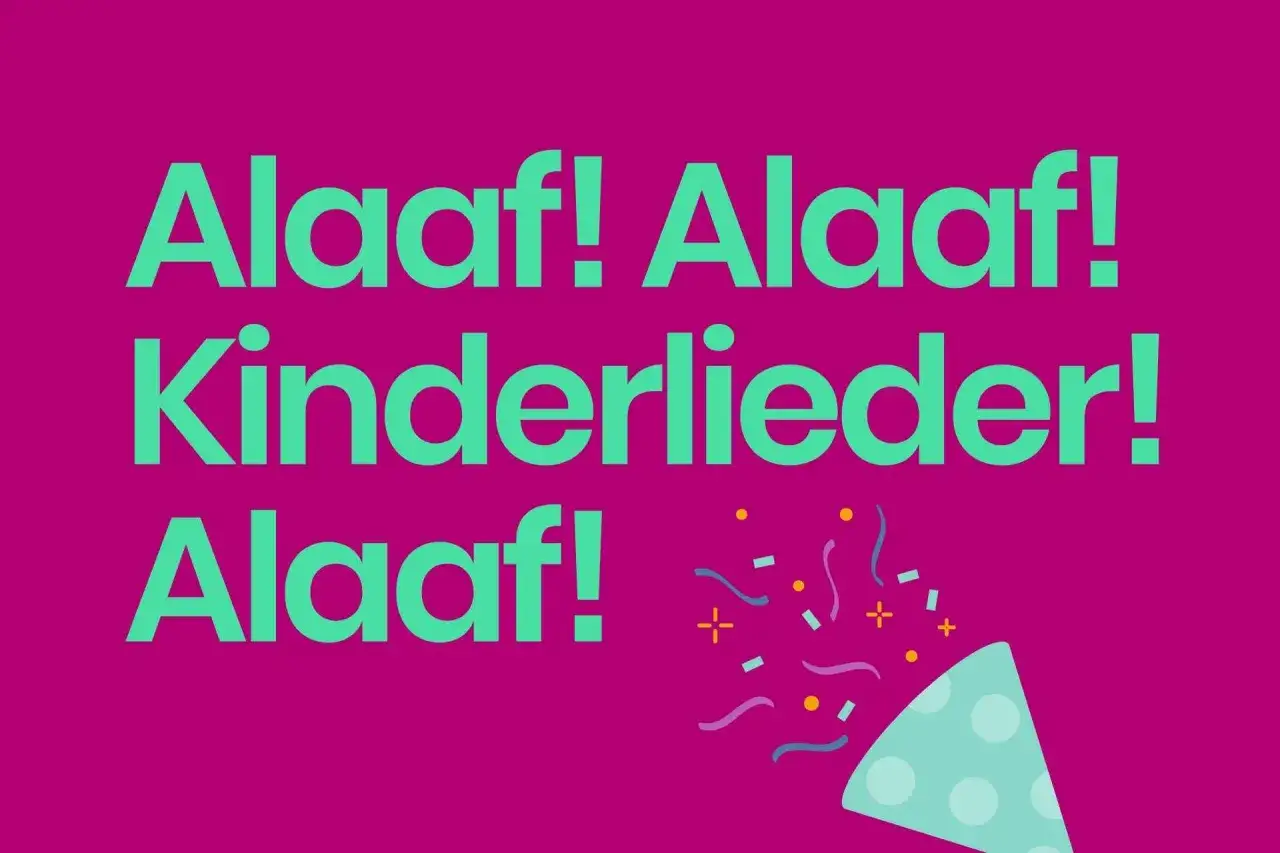 Alaaf! Alaaf! Kinderlieder! Alaaf! Konfetti fliegt aus einer Papprolle, perfekt für lustige Lieder!