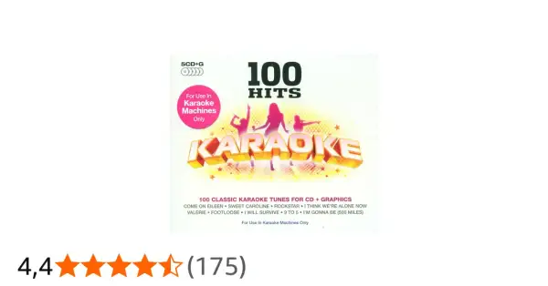 CD-Hülle mit "100 Hits Karaoke" und Silhouetten von Sängerinnen. Perfekt für deine nächste Karaoke-Party!